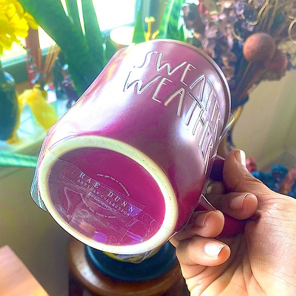 Rae Dunn “Sweater Weather” Coffee Tea w/ cover lid - Picture 3 of 3